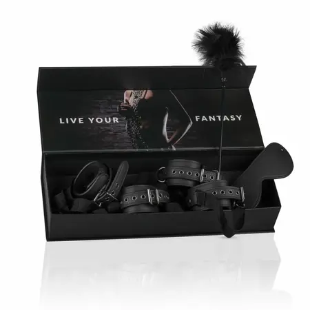 EasyToys Bondage Starter Kit - Podesive lisice i povez za oči set