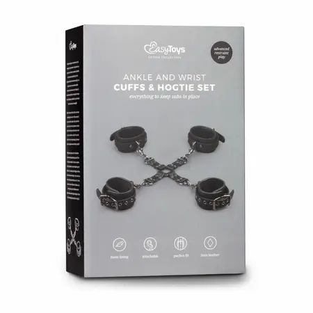 EasyToys Bondage sistem - Podesivi set za hogtie vezivanje od veštačke kože