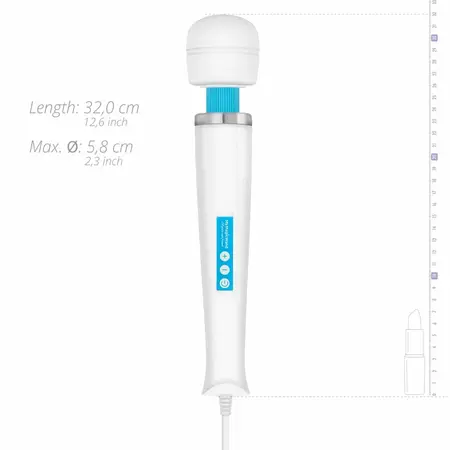 My Magic Wand Blue - 6-brzinski profesionalni masažer, 32cm, silikon