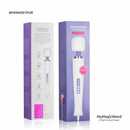 MyMagicWand Purple - Snažan uređaj za masažu sa 6 režima, EU utikač