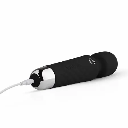 EasyToys Mini Wand Black - Kompaktni silikonski masažer, 18 režima