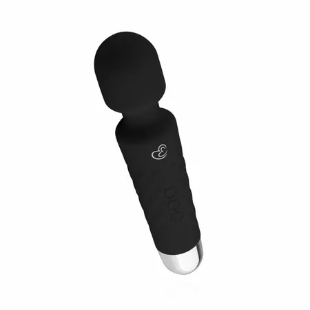 EasyToys Mini Wand Black - Kompaktni silikonski masažer, 18 režima