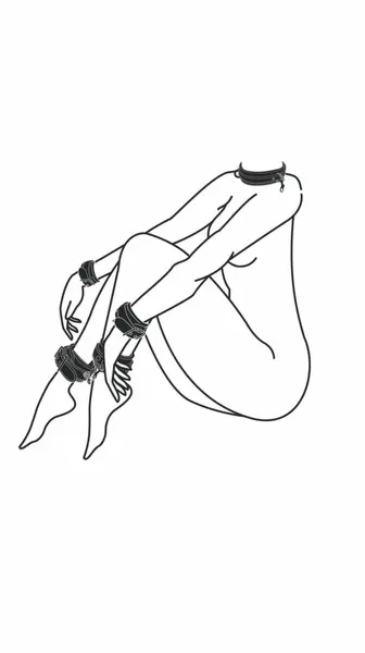 EasyToys Bondage set - Podesivi komplet ogrlice i lisica od veštačke kože