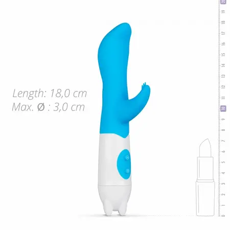 Easytoys Petite Piper Blue Intimate Massager with Dual Stimulation, Waterproof