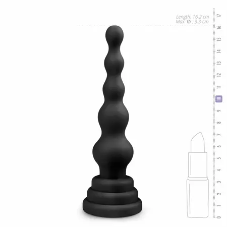 Kiotos konusni silikonski model sa teksturom perli crni 16,5 cm