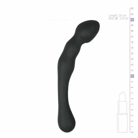 EasyToys Anal Explorer silikonski crni fleksibilni probnik 16 cm
