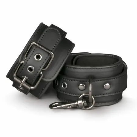 EasyToys veštačke kožne podesive lisice crne 11-28 cm meka postava