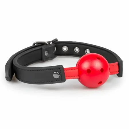 EasyToys podesivi PVC kuglični gag crveni - udoban dodatak za vezivanje