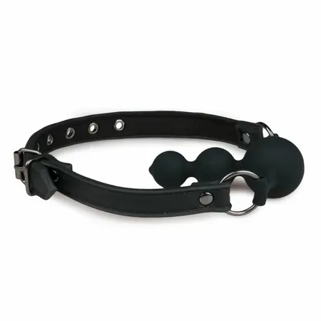 EasyToys silikonski perlasti gag podesiva traka crni 8718627528235