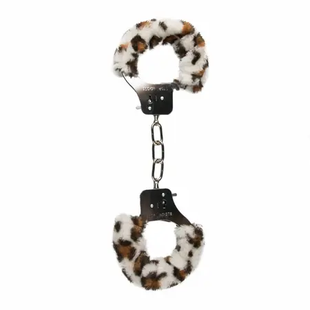 EasyToys Plush Handcuffs Leopard Print - Soft Restraint System