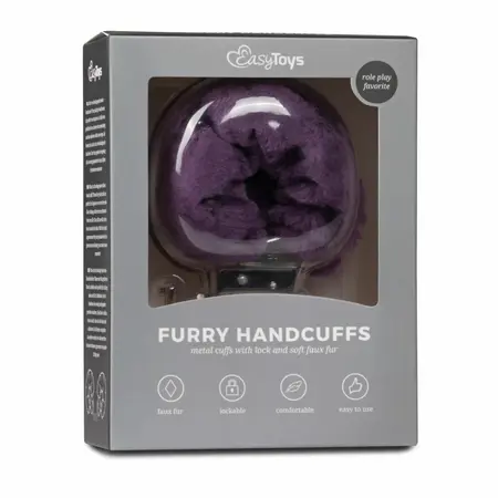 EasyToys plišane lisice za ručne zglobove ljubičaste - mekane podesive lisice