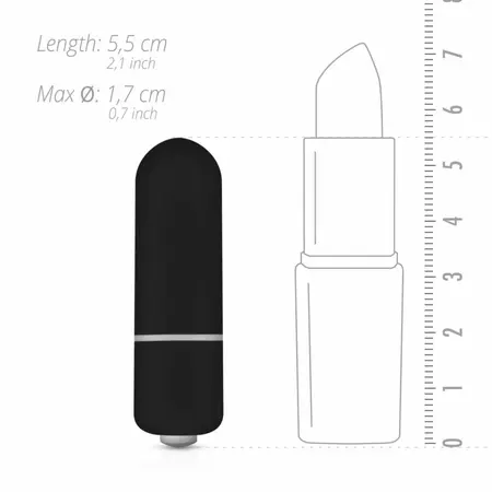 Shots 10-Speed Mini Intimate Machine Black - Compact Vibrating Model
