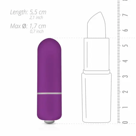 EasyToys 10-Speed Compact Stimulation Device - Purple, Mini Size