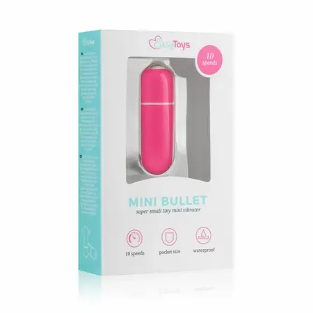 EasyToys 10-Speed Mini Bullet Vibrator Pink - Compact Discreet Model