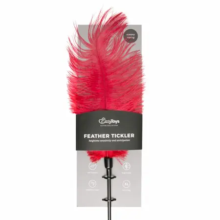 EasyToys crveni pernati senzualni tickler - elegantan dodatak za dodir