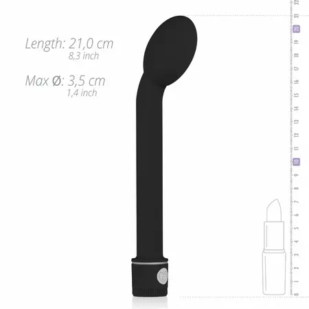 EasyToys G-Spot crni model - vodootporni zakrivljeni intimni masažer