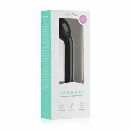 EasyToys G-Spot crni model - vodootporni zakrivljeni intimni masažer