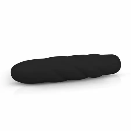 Dream Toys crni baršunasti silikonski masažer sa rebrastom površinom 19 cm