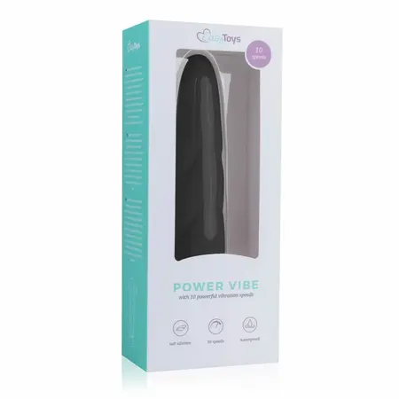 Dream Toys crni baršunasti silikonski masažer sa rebrastom površinom 19 cm