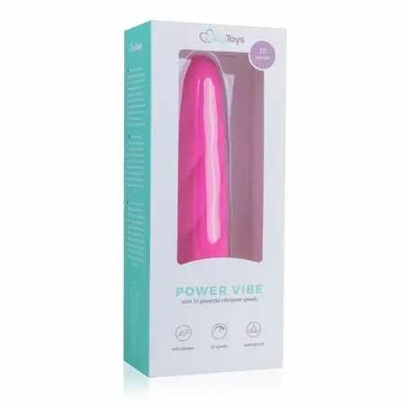 EasyToys Pink Silicone Intimate Massager with Twisted Shaft 18 cm