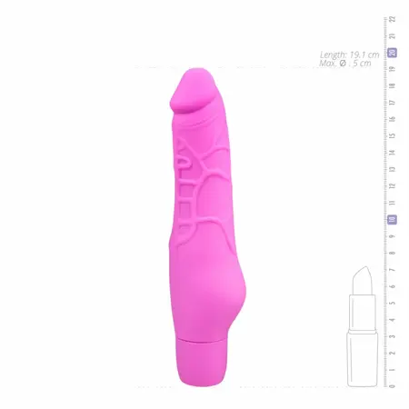 Loving Joy Silicone Vibrating Device Pink Flexible Textured 21 cm