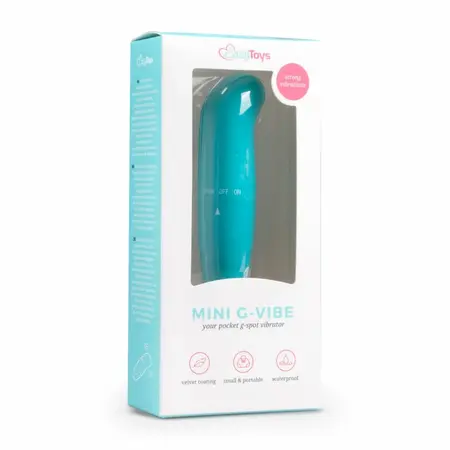 EasyToys mini zakrivljeni intimni masažer tirkizni vodootporni