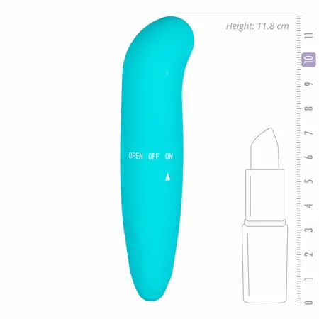 EasyToys mini zakrivljeni intimni masažer tirkizni vodootporni