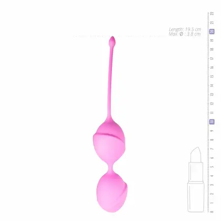 EasyToys Pink Duo Silikonske Loptice za Trening Karličnih Mišića 3,5 cm