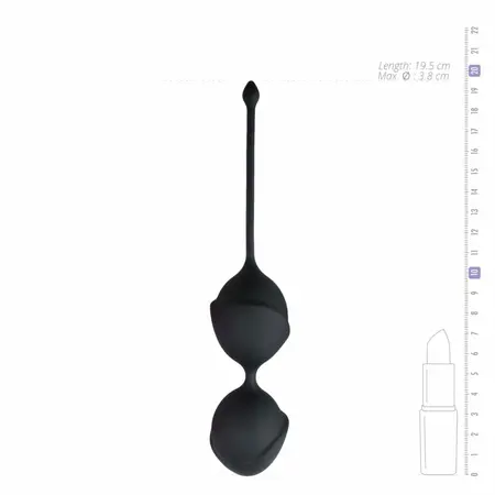 EasyToys Crne Kegel Duo Loptice za Trening - Anatomski Silikonski Sistem