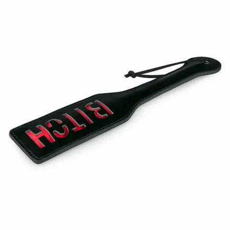 Ouch! Crna Kožna Paleta sa Crvenim Natpisom - Ergonomska Ručka