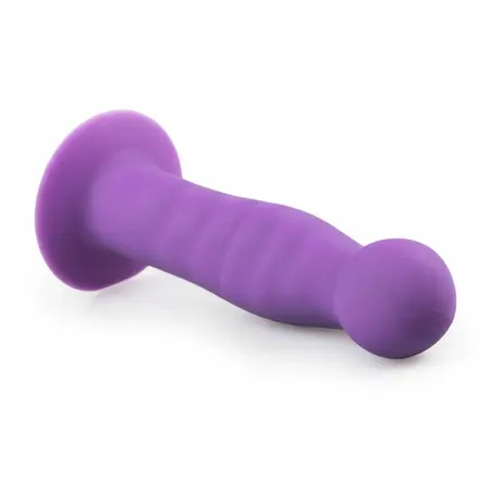 EasyToys Silikonski Model sa Usisnom Podlogom Ljubičasti 18 cm - Rebrasta Površina