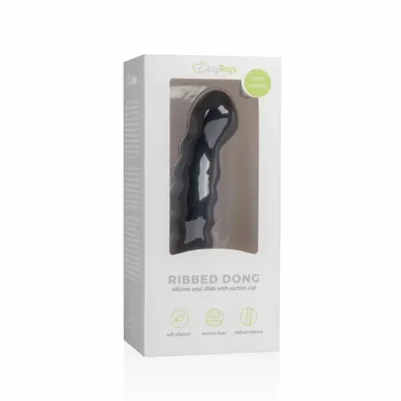 EasyToys Silikonski Intimni Uređaj Crni sa Usisnom Podlogom 18 cm