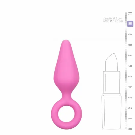EasyToys Šiljasti Silikonski Čep Suženi Model, Crni, Veličina S