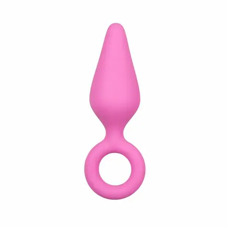 EasyToys Silikonski Set Intimnih Čepova Roze - 3 Veličine, Ručka sa Prstenom
