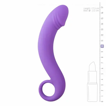EasyToys Silikonski Prostate Masažer Ljubičasti Zakrivljeni Anatomski Model