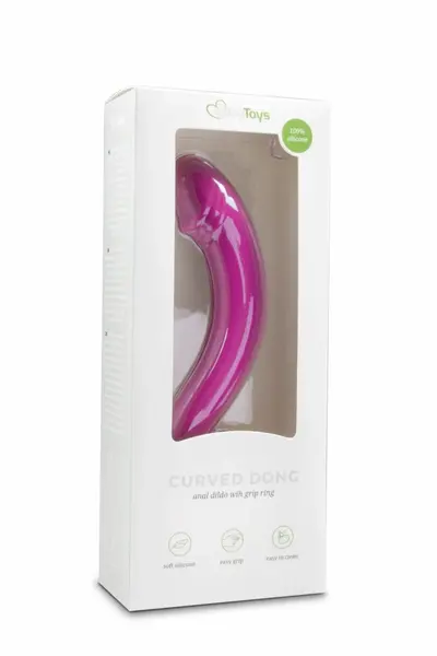 EasyToys Silikonski Zakrivljeni Prostate Masažer Crni 16 cm - Ergonomski Oblik