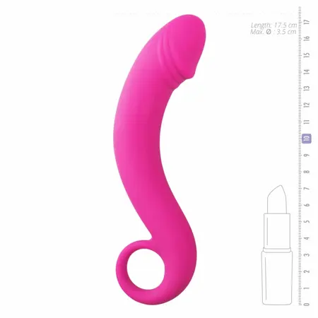 EasyToys Silikonski Zakrivljeni Prostate Masažer Crni 16 cm - Ergonomski Oblik