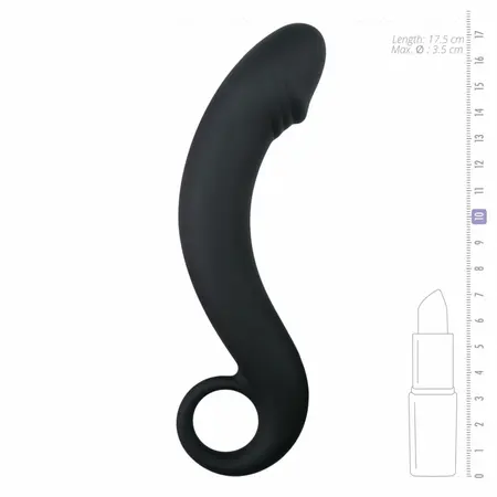 TOYZ4LOVERS Silikonski Crni Analni Masažer Zakrivljeni Prostate Model