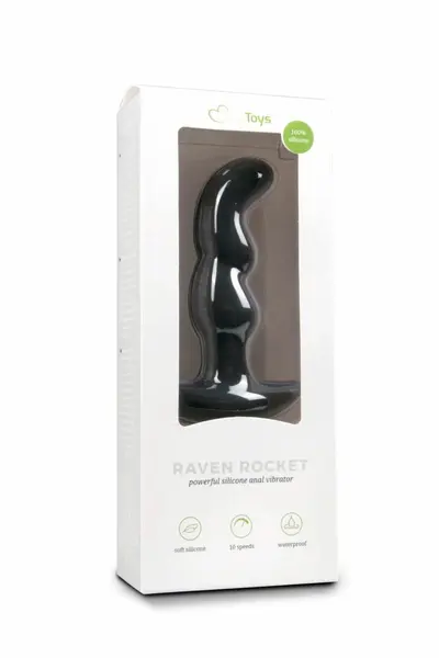 EasyToys Silikonski Prostate Masažer Crni Ergonomski Dizajn