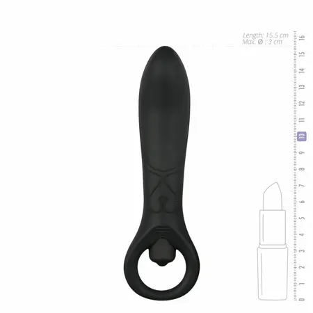 Pretty Love Analni Čep Silikonski Crni Vibracioni Masažer 12 cm