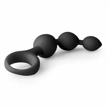 EasyToys Silikonski Prostate Model sa Rastućim Kuglicama, Crni, 20 cm