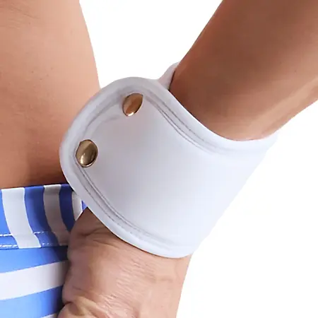 Svenjoyment muške seksi pantalone S plavo bele pruge sa vezenim sidrom