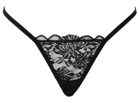 Cottelli LINGERIE tange sa cirkonima S-L podesiva čipka i kristalni detalji
