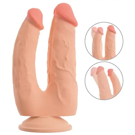 Nature Skin savitljivi dupli penetrator sa pokretnom kožom TPE 20/19cm