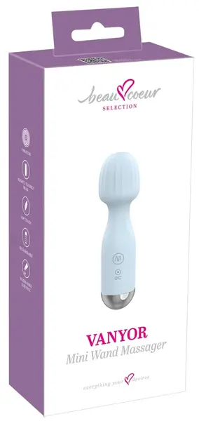 beau coeur Vanyor Mini Wand masažer kompaktni silikonski 15.4 cm roze