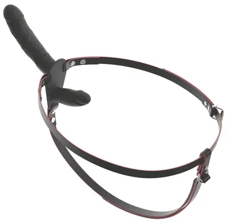 You2Toys RC vibrirajući dupli strap-on podesivi silikonski crni