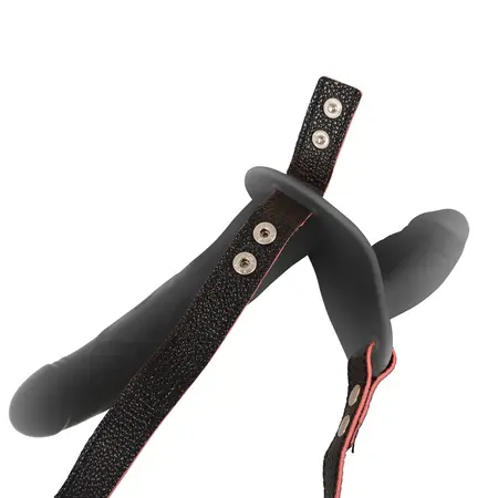 You2Toys RC vibrirajući dupli strap-on podesivi silikonski crni