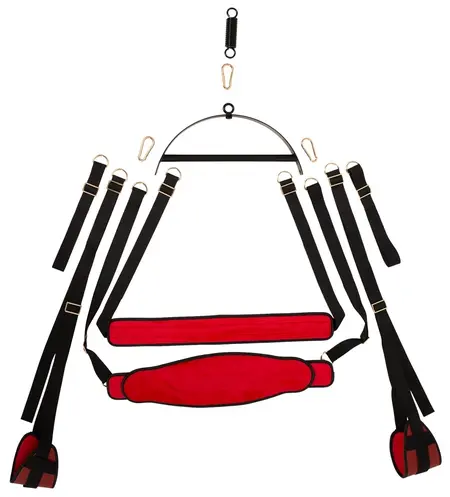 Bad Kitty Sex Swing Deluxe podesiva seks ljuljaška crno crvena do 180kg