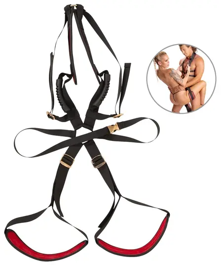 Bad Kitty Body Swing podesivi pojas sa crvenom postavom, maksimalno opterećenje 120 kg