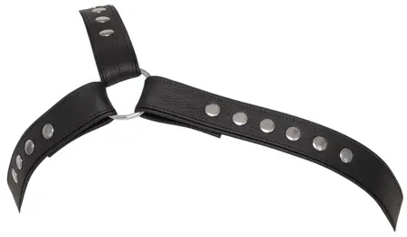 ZADO muški kožni harness XL-2XL podesivi crni kaiš od goveđe kože
